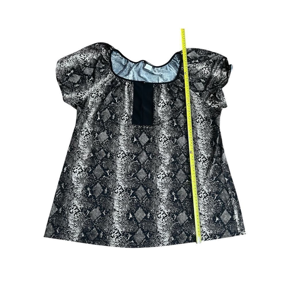 Perseption Black And Tan Python Patterned Blouse … - image 4